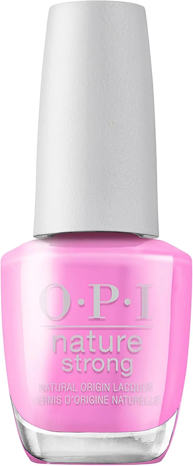 لاک ناخن OPI Nature Strong، ماندگاری 7 روزه، درخشش بالا، وگان با مواد طبیعی، Emflowered، صورتی، 15 میلی لیتر