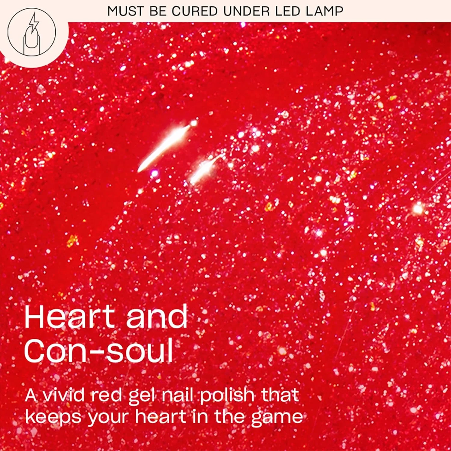 لاک ژل ناخن اُ پی آی مدل Heart and Con-Soul | قرمز براق صدفی، خشک شدن با UV، بدون مواد حیوانی و HEMA، ماندگاری طولانی، درخشش بالا