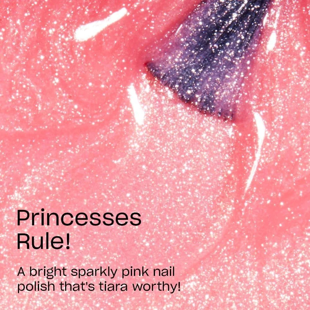 لاک ناخن کلاسیک اُ پی آی، ماندگاری 7 روزه، مقاوم در برابر لب پر شدن، لاک ناخن رنگی با درخشش بالا، Princesses Rule!، صورتی براق، 15 میلی لیتر