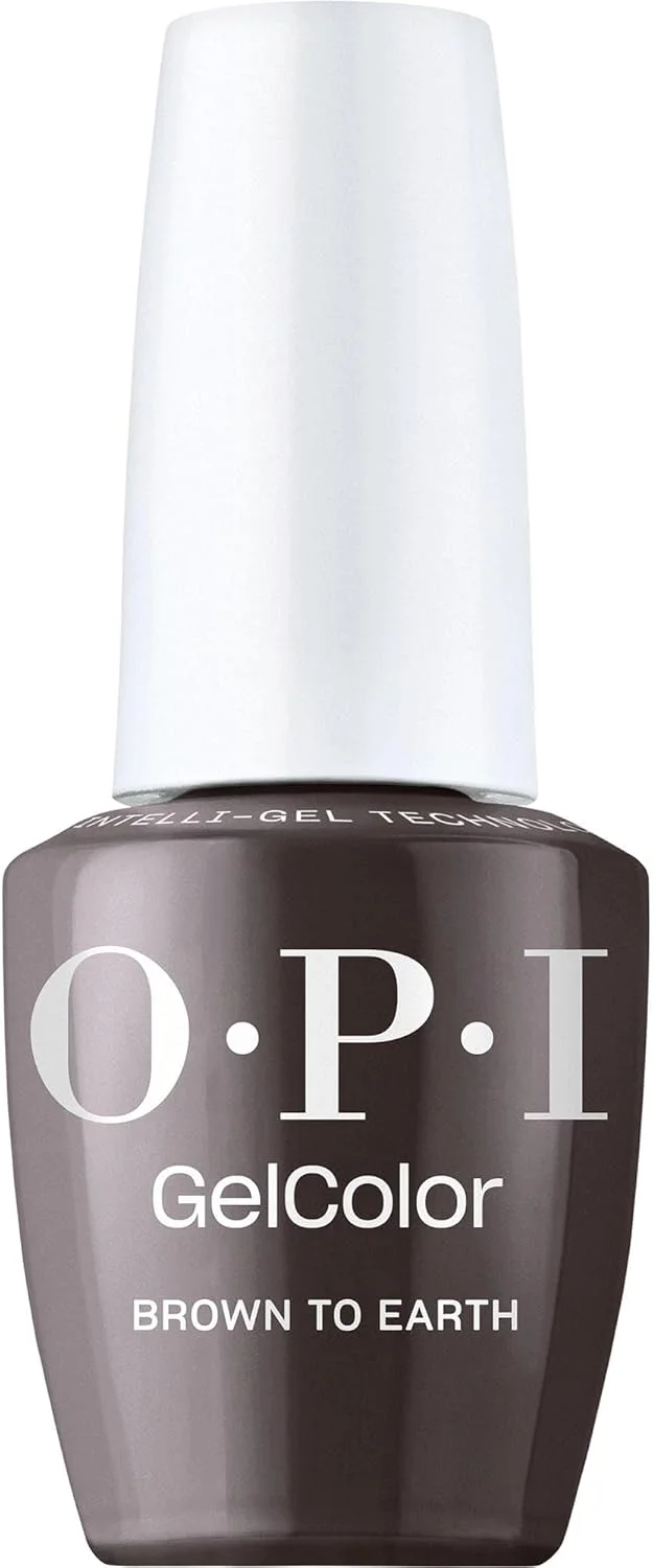 لاک ژل قهوه ای تیره OPI GelColor | لاک ژل کرمی قهوه ای تیره مات با قابلیت خشک شدن با اشعه UV | فاقد مواد مشتق شده از حیوانات و HEMA، ماندگاری طولانی، درخشش بالا