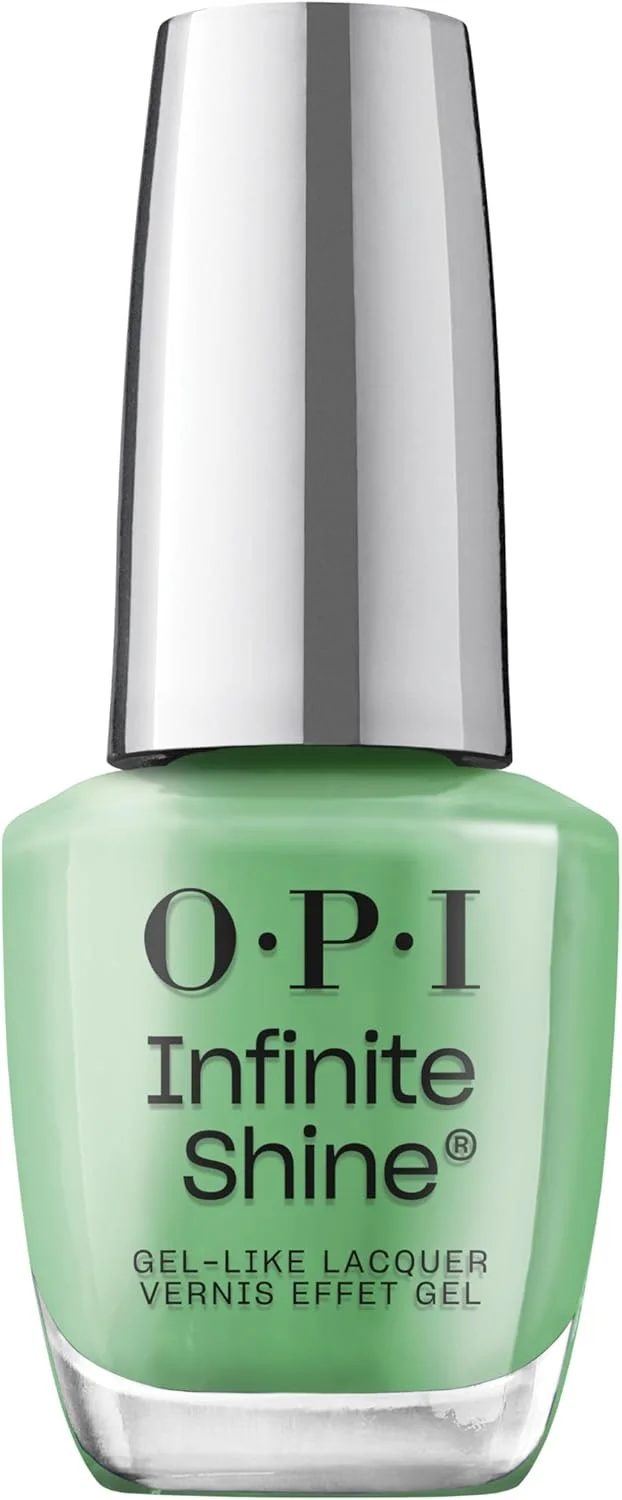 لاک ناخن OPI Infinite Shine، لاک بادوام، لاک ژل مانند برای ماندگاری تا 11 روز و درخشش بالا، فرمول وگان، پاک کردن آسان، مقاوم در برابر خراش، Won for the Ages، سبز، 15 میلی لیتر