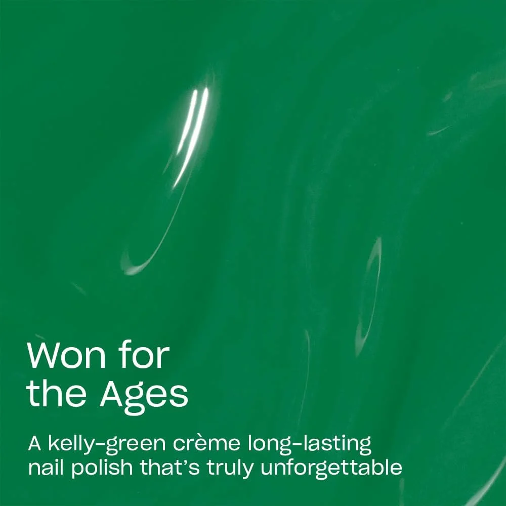 لاک ناخن OPI Infinite Shine، لاک بادوام، لاک ژل مانند برای ماندگاری تا 11 روز و درخشش بالا، فرمول وگان، پاک کردن آسان، مقاوم در برابر خراش، Won for the Ages، سبز، 15 میلی لیتر