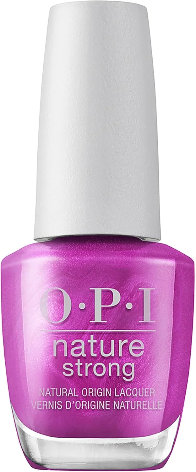 لاک ناخن OPI Nature Strong، ماندگاری 7 روزه، درخشش بالا، وگان با مواد طبیعی | رنگ Thistle Make You Bloom، بنفش براق، 15 میلی لیتر