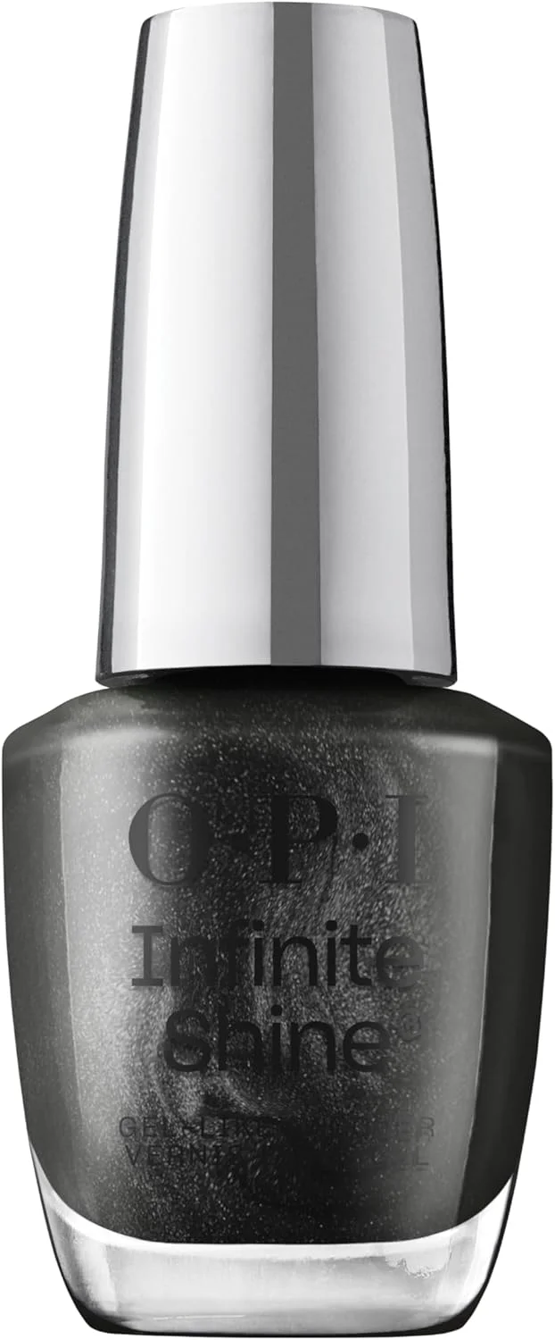لاک ناخن OPI Infinite Shine، لاک بادوام، لاک ناخن ژل مانند با ماندگاری تا 11 روز و درخشش بالا، فرمول وگان، پاک کردن آسان، مقاوم در برابر خراش، Stay & Night، مشکی براق، 15 میلی لیتر