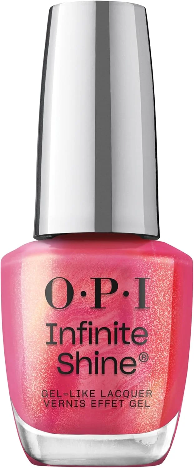 لاک ناخن OPI Infinite Shine، لاک بادوام، لاک ناخن ژل مانند با ماندگاری تا 11 روز و درخشش بالا، فرمول وگان، پاک کردن آسان، مقاوم در برابر خراش، Good Redputation، قرمز براق، 15 میلی لیتر