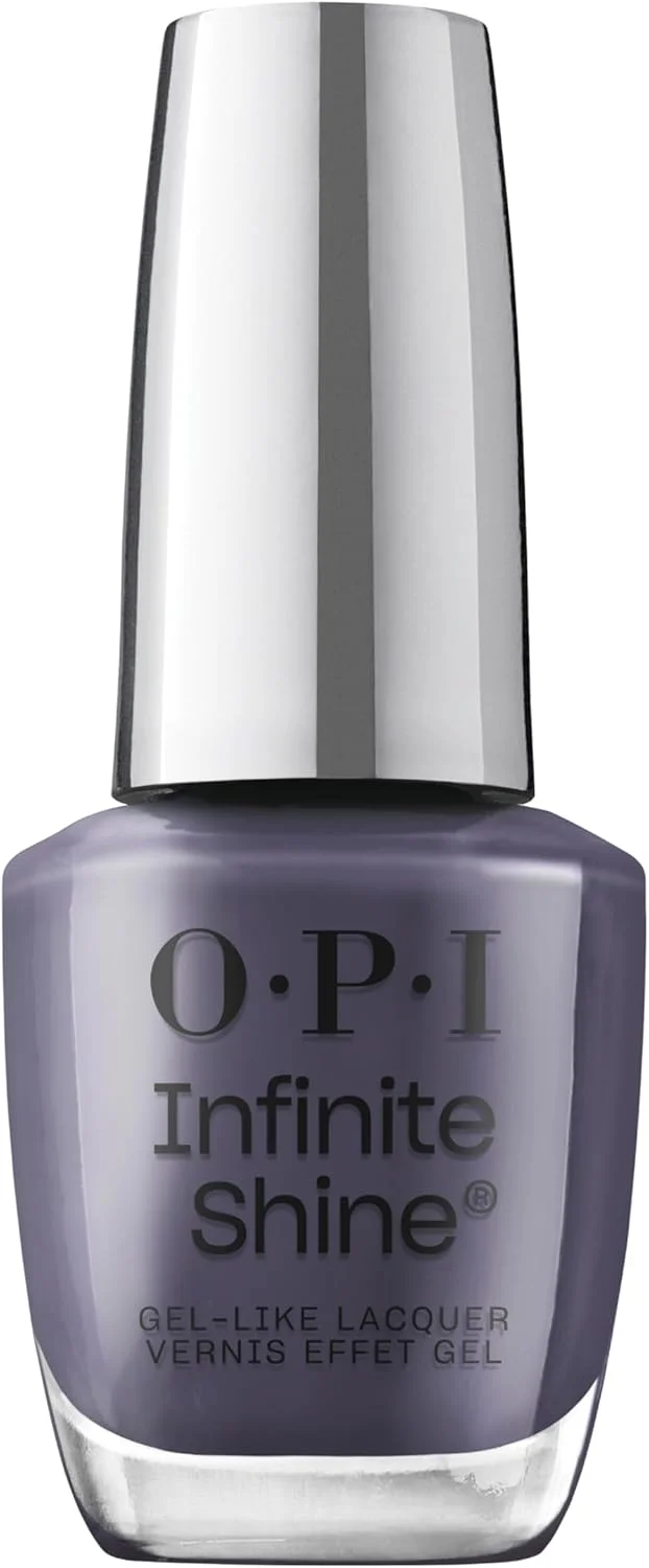 لاک ناخن OPI Infinite Shine، لاک بادوام، لاک ناخن ژل مانند با ماندگاری تا 11 روز و درخشش بالا، فرمول وگان، پاک کردن آسان، مقاوم در برابر خراش، Less is Norse، خاکستری، 15 میلی لیتر