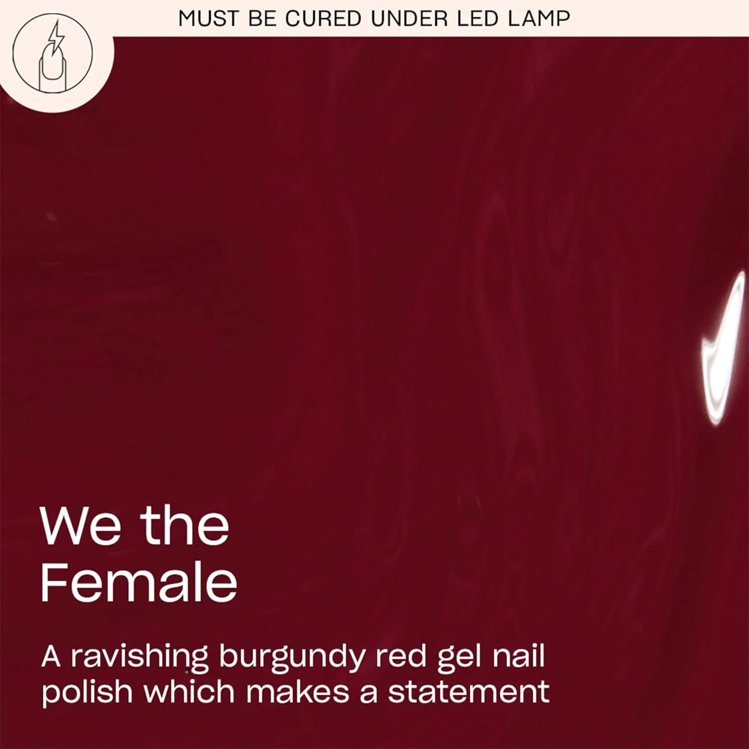 لاک ژل اُ پی آی GelColor We the Female | قرمز تیره مات، مناسب دستگاه UV، بدون مواد مضر و گیاهی، ماندگاری بالا و درخشش فوق العاده