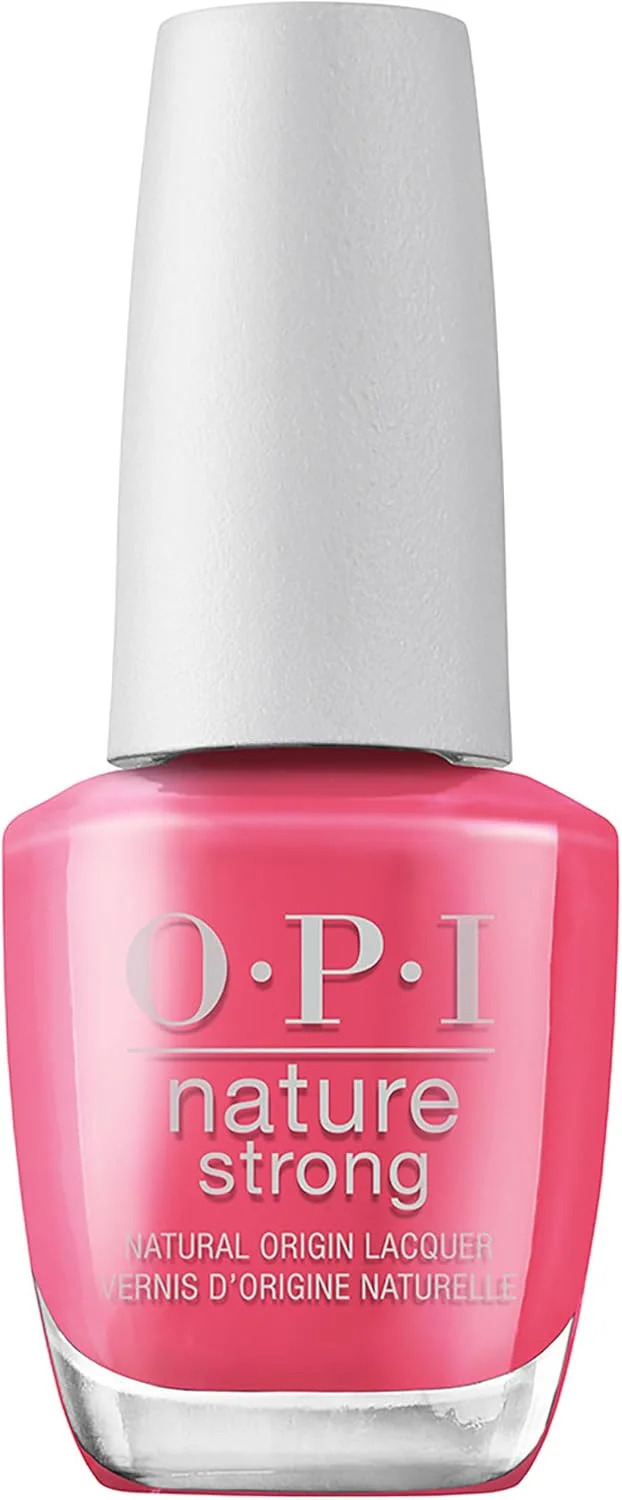 لاک ناخن OPI Nature Strong، ماندگاری 7 روزه، درخشش بالا، وگان با مواد طبیعی، رنگ صورتی، 15 میلی لیتر