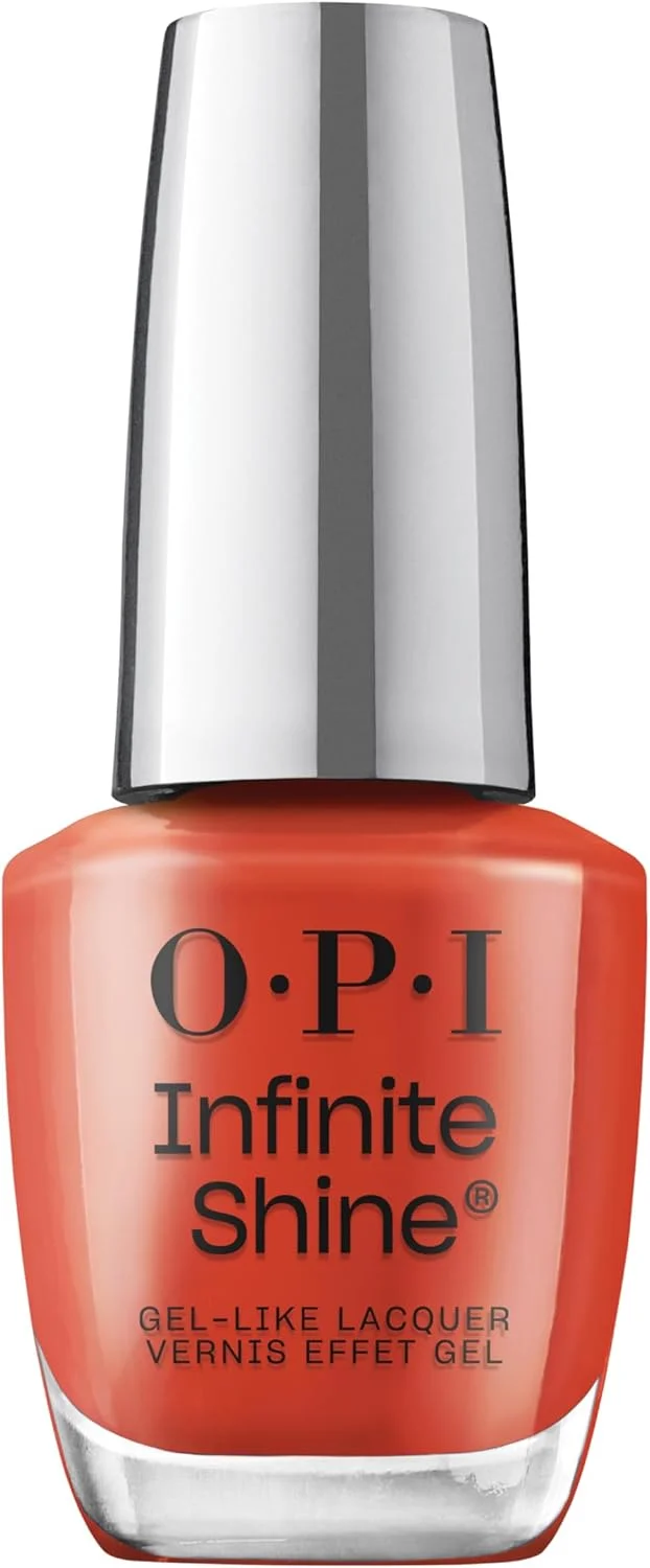 لاک ناخن OPI Infinite Shine، لاک بادوام، لاک ناخن ژل مانند با ماندگاری تا 11 روز و درخشش بالا، فرمول وگان، پاک کردن آسان، مقاوم در برابر خراش | Full of Glambition، قرمز، 15 میلی لیتر