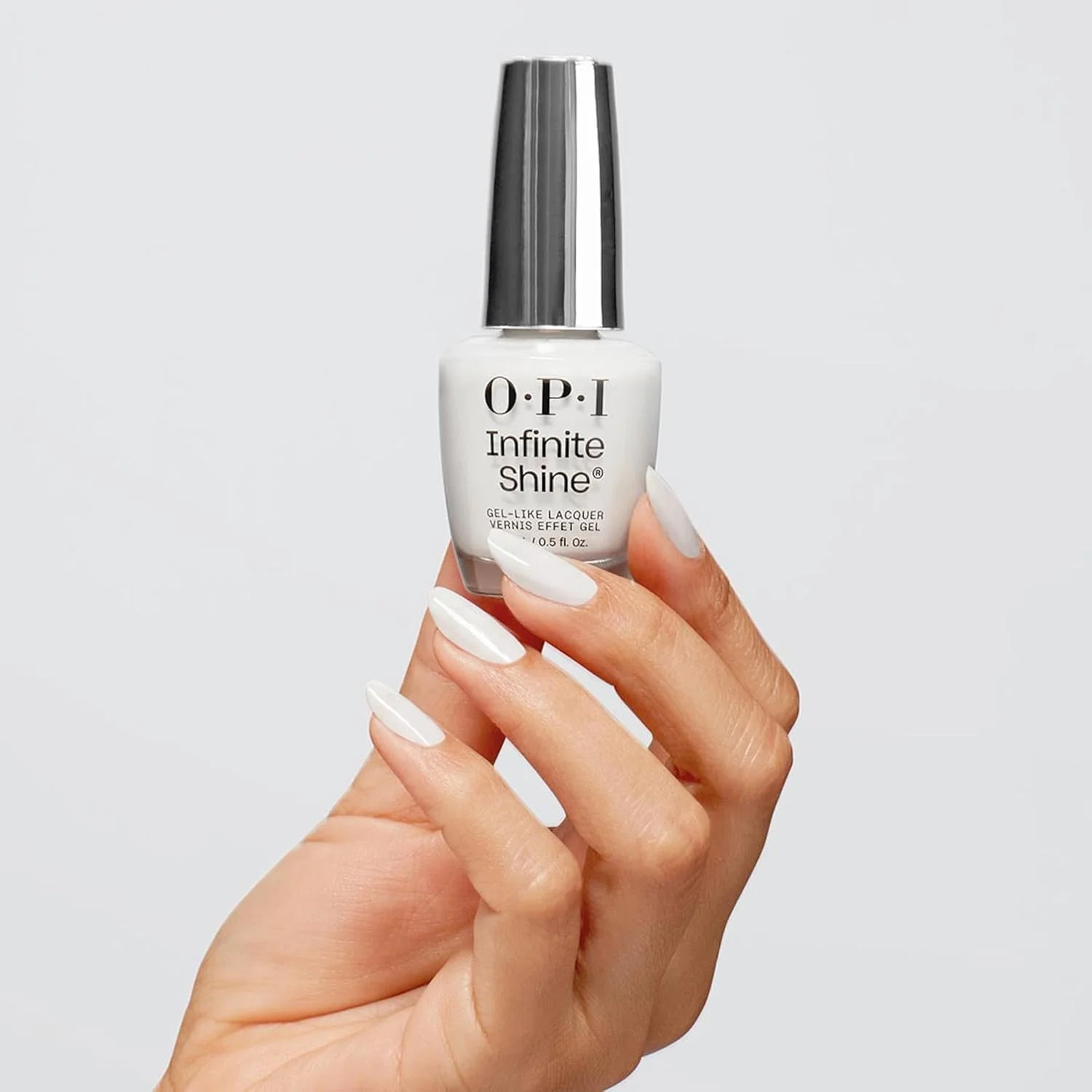 لاک ناخن OPI Infinite Shine، لاک بادوام، لاک ناخن ژل مانند با ماندگاری تا 11 روز و درخشش بالا، فرمول وگان، پاک شوندگی آسان، مقاوم در برابر خراش، Alpine Snow، سفید، 15 میلی لیتر لاک ناخن OPI Infinite Shine، لاک بادوام، لاک ناخن ژل مانند با ماندگاری تا 11 روز و درخشش بالا، فرمول وگان، پاک شوندگی آسان، مقاوم در برابر خراش، Alpine Snow، سفید، 15 میلی لیتر