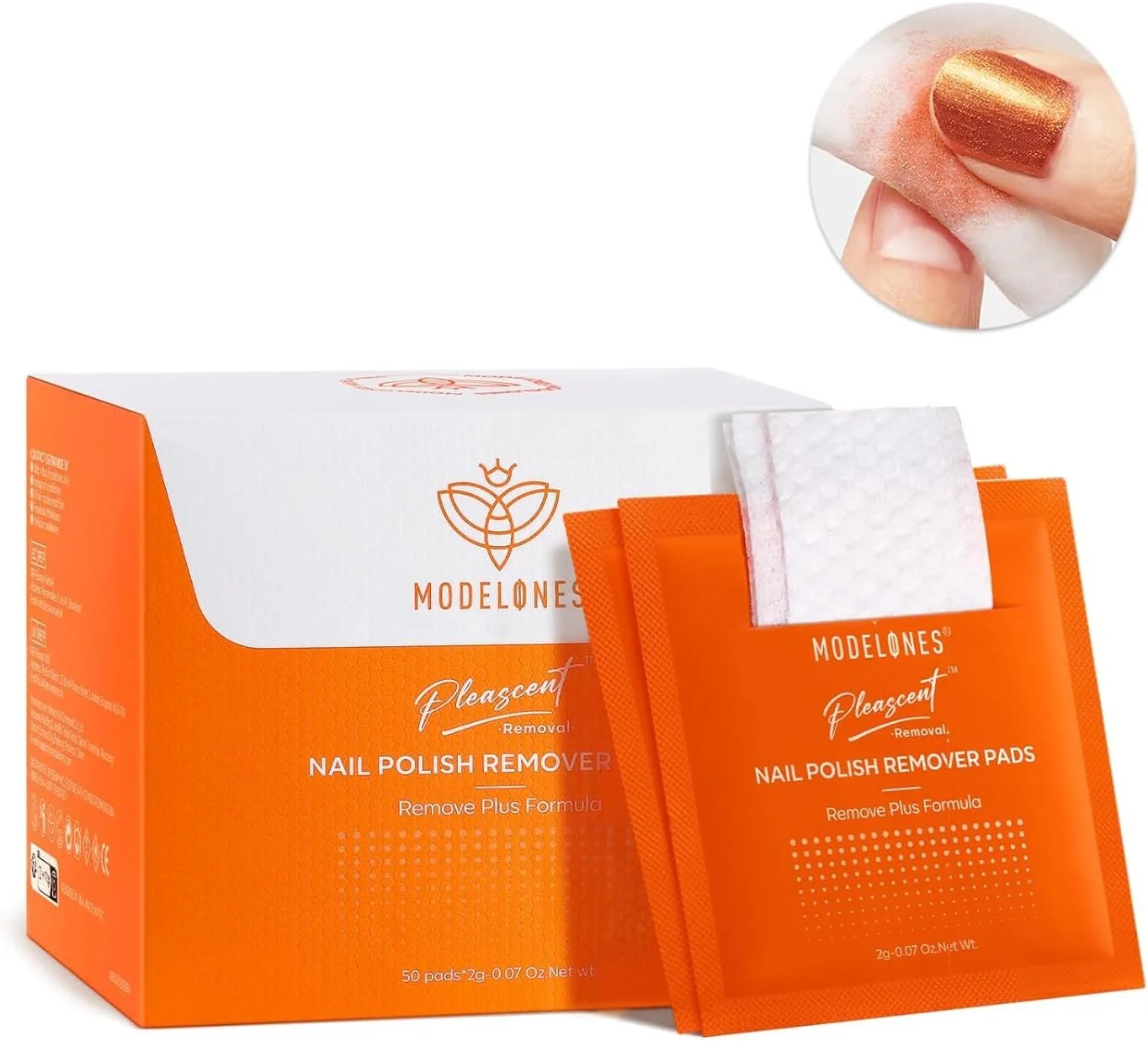 پدهای پاک کننده لاک ناخن Modelones، دستمال مرطوب پاک کننده لاک ناخن استون 50 عددی، خوشبو کننده حرفه ای، دستمال مرطوب بسته بندی شده به صورت جداگانه، به آسانی و به سرعت، بوی لیمو، گلیسیرین مرطوب کننده، سایز بزرگ قابل حمل