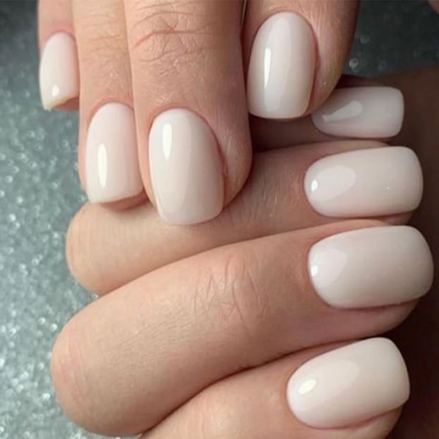 ناخن مصنوعی فشاری سفید مدلونز - ناخن های مصنوعی مربعی کوتاه با چسب و برچسب، کیت قابل استفاده مجدد در 16 سایز