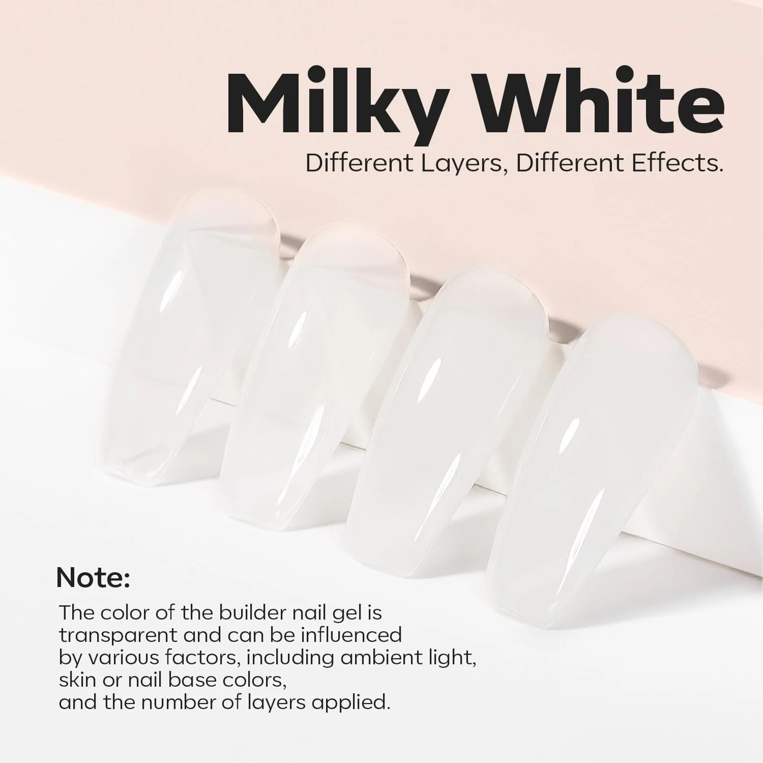 ژل بیلدر ناخن مدلونز، بیلدر سفید شیری برای ضخیم سازی ناخن، تقویت کننده سخت شونده با لامپ LED 8 در 1، چسب اکستنشن رنگی سخت در یک بطری برای استفاده خانگی و سالن بانوان