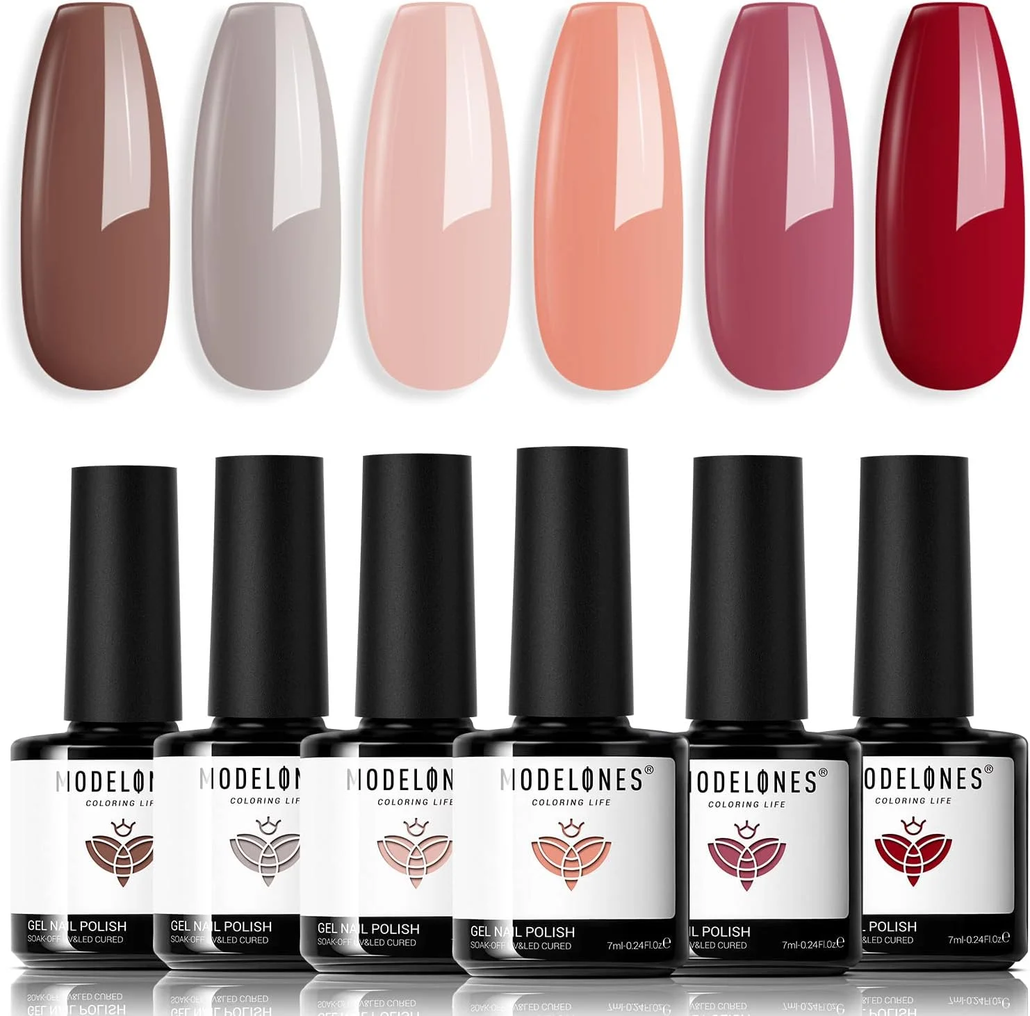 ست لاک ژل مدلونز، رنگ های زمستانی بهاری، لاک ژل نود، ست لاک ژل اکلیلی، جعبه هدیه