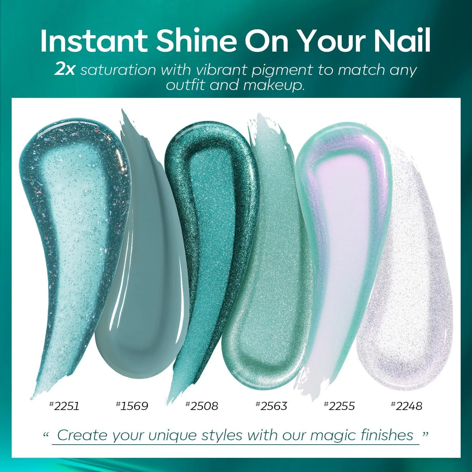 لاک ژل چشم گربه ای بدون Hema مدلونز، ست لاک ژل کریسمس اکلیلی چشم گربه ای 9 بعدی هولوگرافیک 6 رنگ، کیت لاک ژل ناخن سفید سبز با آهنربا، ژل طراحی ناخن زمستانی LED