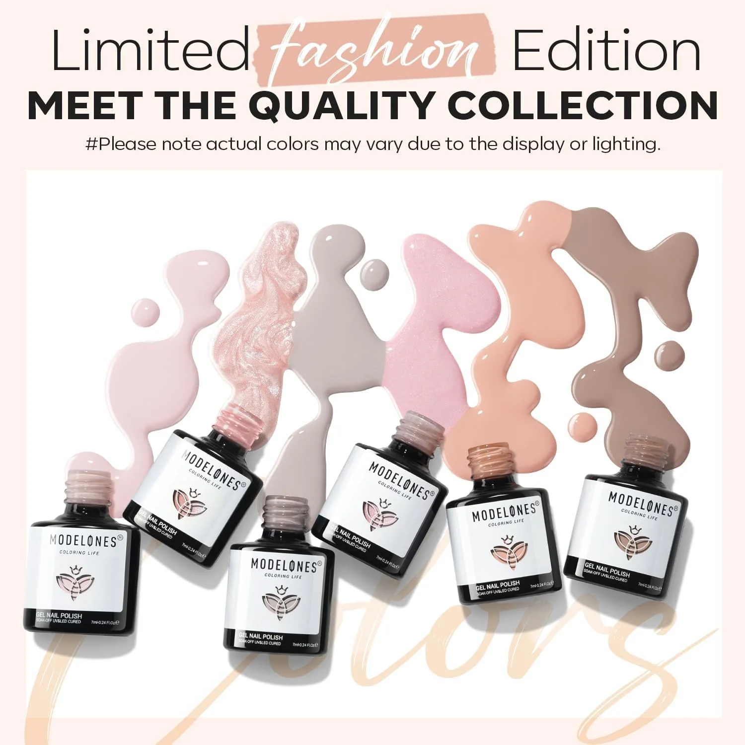ست لاک ژل مدلونز، 6 رنگ لاک ژل خنثی و برهنه، رنگ پوست، صورتی پشمیر، لاک ناخن اکلیلی، مجموعه حمام حباب، کیت استارتر، مناسب استفاده در تمام فصول، مانیکور، هدیه سالن DIY