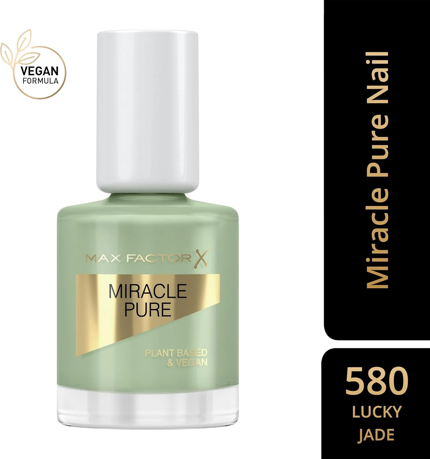 لاک ناخن خالص و معجزه آسای مکس فاکتور، رنگ یشمی خوش شانس، مجموعه کریستال های شفابخش، فرمول گیاهی و وگان، درخشش بالا، خشک شدن بسیار سریع، ناخن هایی با ظاهر سالم، 12 میلی لیتر