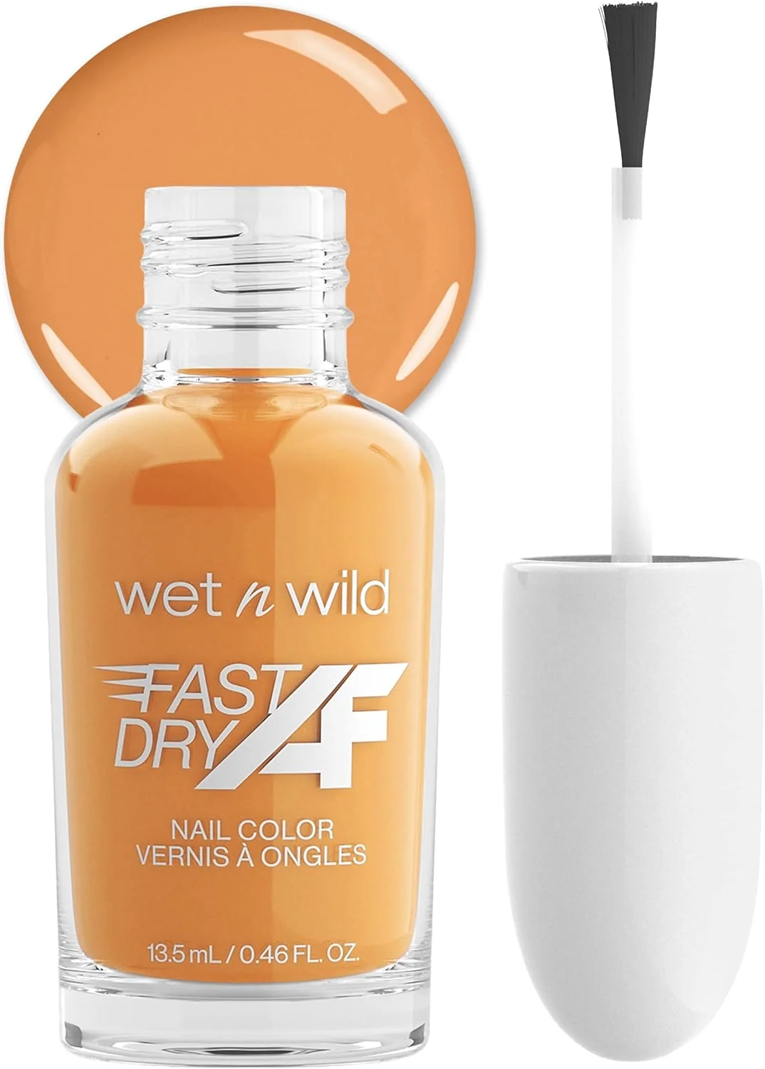 لاک ناخن خشک‌شونده سریع وت اند وایلد، رنگ نارنجی کدو تنبل غنی از پتاسیم | خشک شدن سریع - 40 ثانیه | ماندگاری طولانی - 5 روز، درخشان