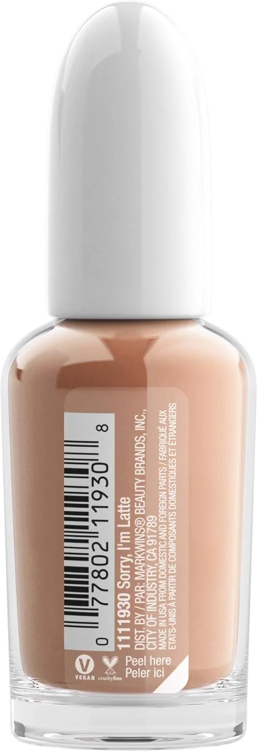 لاک ناخن خشک‌شونده سریع وت اند وایلد، زمان خشک شدن سریع 40 ثانیه، درخشش بالا و ماندگاری طولانی - متاسفم، لاته هستم