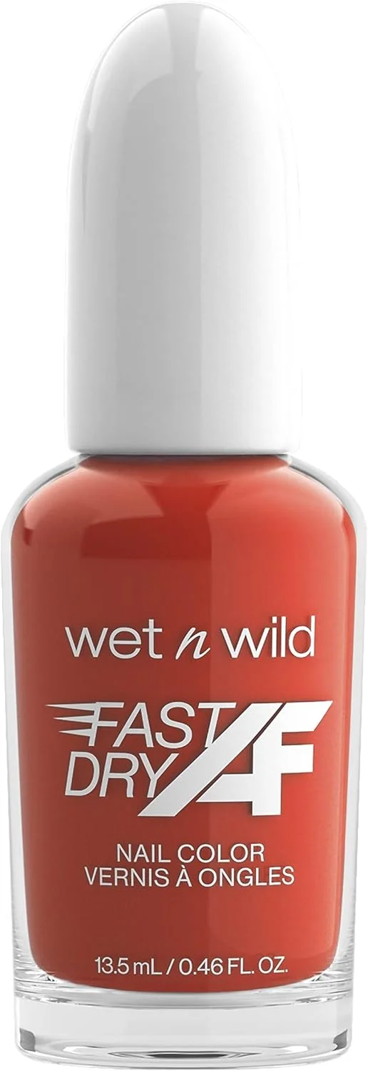 لاک ناخن خشک‌شونده سریع وت اند وایلد، رنگ نارنجی-قرمز سوخته | خشک شدن سریع - 40 ثانیه | ماندگاری طولانی - 5 روز، براق