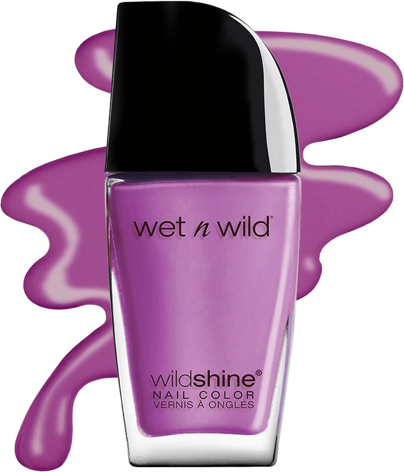 لاک ناخن براق Wet n wild، بنفش روشن، رنگ ناخن
