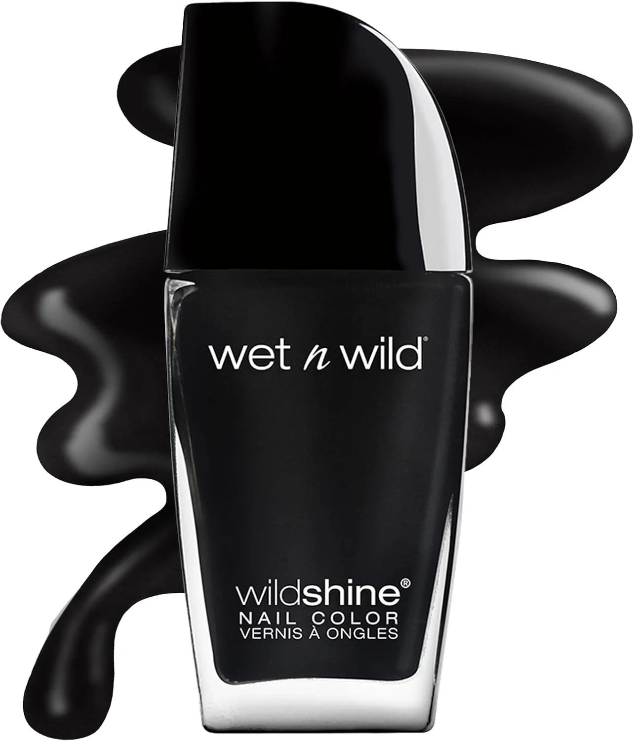 لاک ناخن Wet n Wild Wild Shine، کرم مشکی، رنگ ناخن