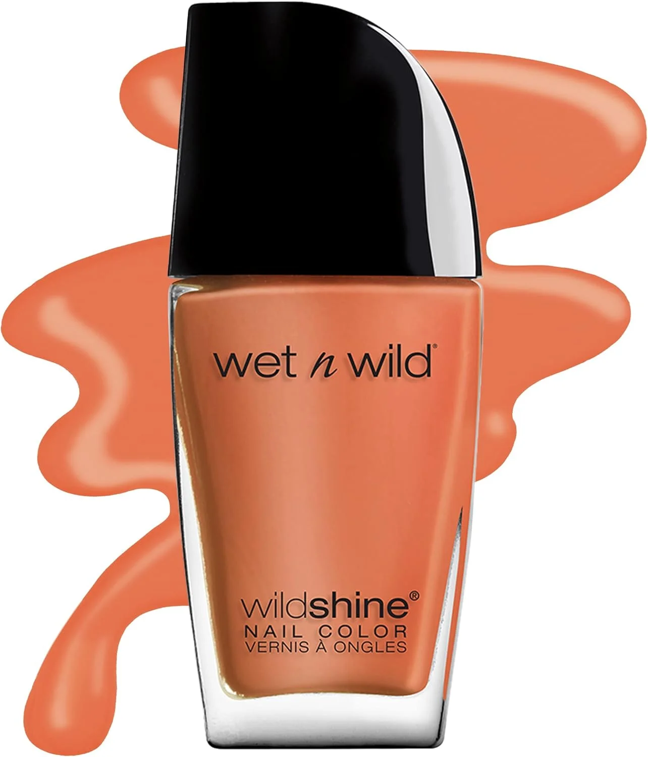 لاک ناخن براق Wet n Wild، رنگ نارنجی آتشین، رنگ ناخن