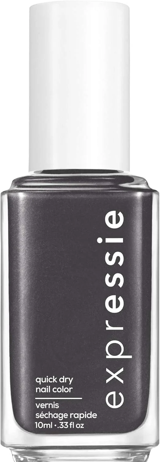 لاک ناخن سریع خشک شونده Essie expressie، وگان، خاکستری زغالی، What The Tech، 10 میلی لیتر