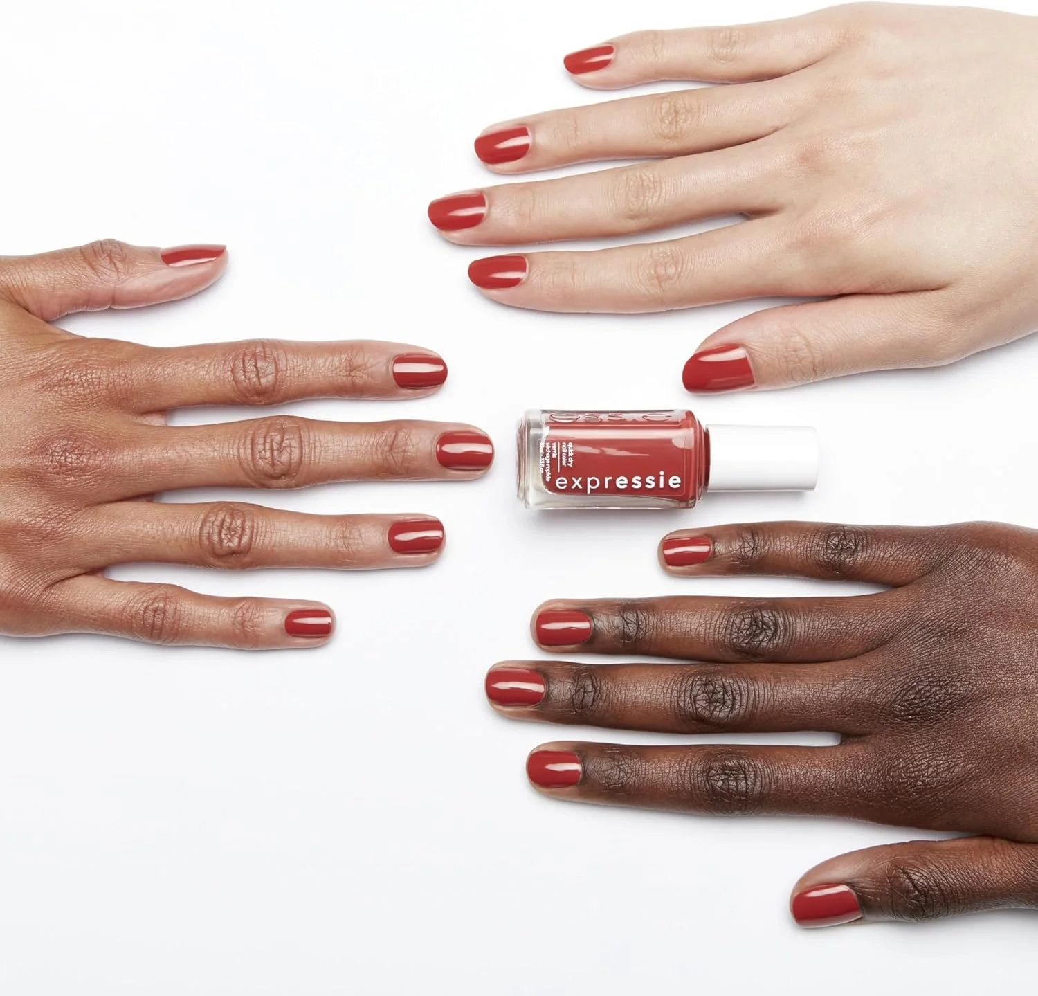 لاک ناخن سریع خشک شو Essie expressie، وگان، قرمز آجری، Hustle N' Bustle، 10 میلی لیتر