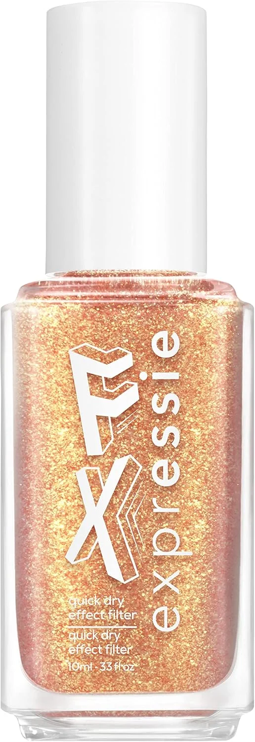 لاک ناخن سریع اِسی، روکش نهایی 24k FX، مجموعه Expressie FX، درخشش طلایی اکلیلی، طلای اکلیلی وگان 8-free، وگان 8-free 10 میلی لیتر