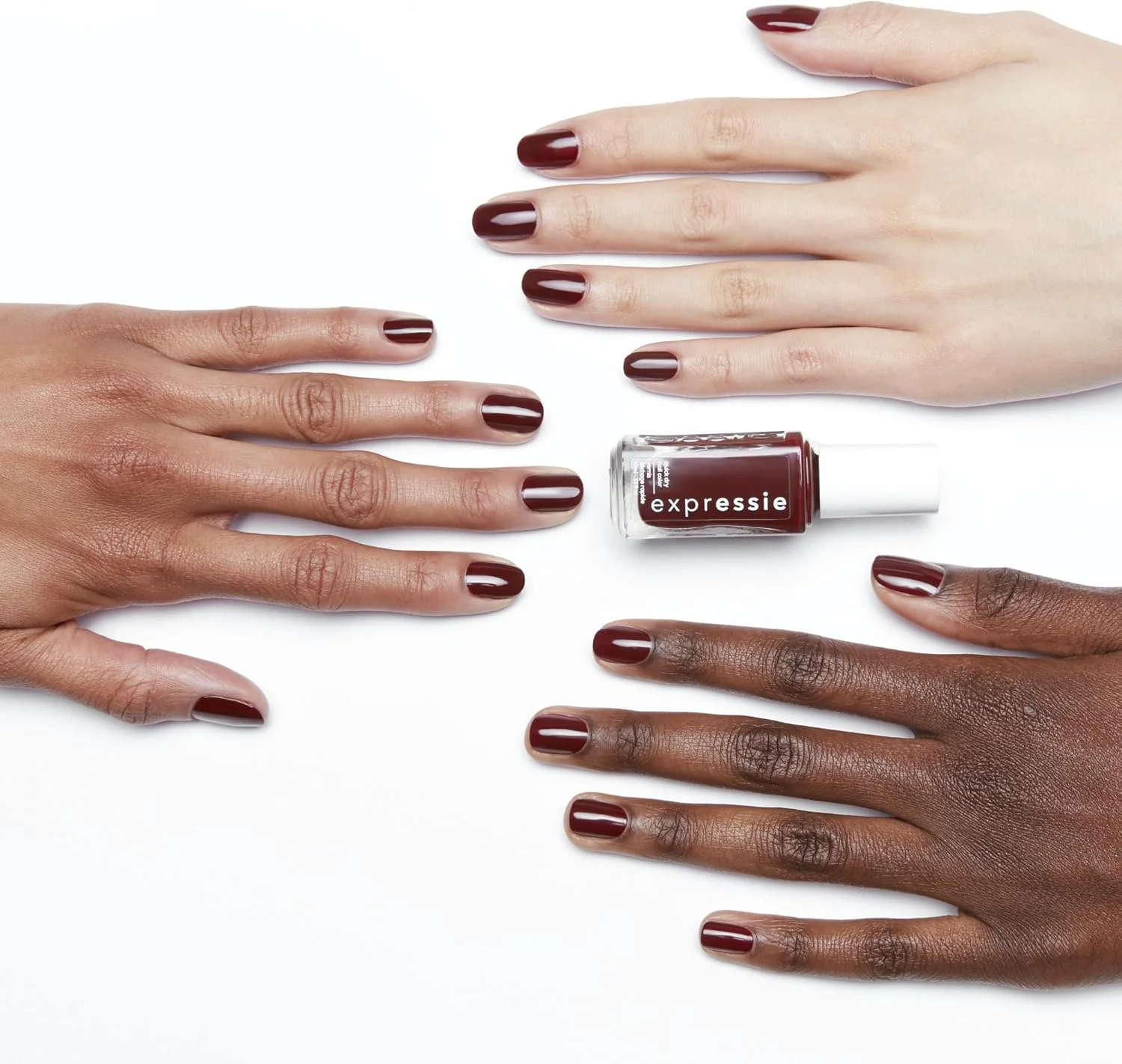 لاک ناخن وگان خشک‌شونده سریع اسی اکسپرسی، رنگ زرشکی تیره، 10 میلی‌لیتر