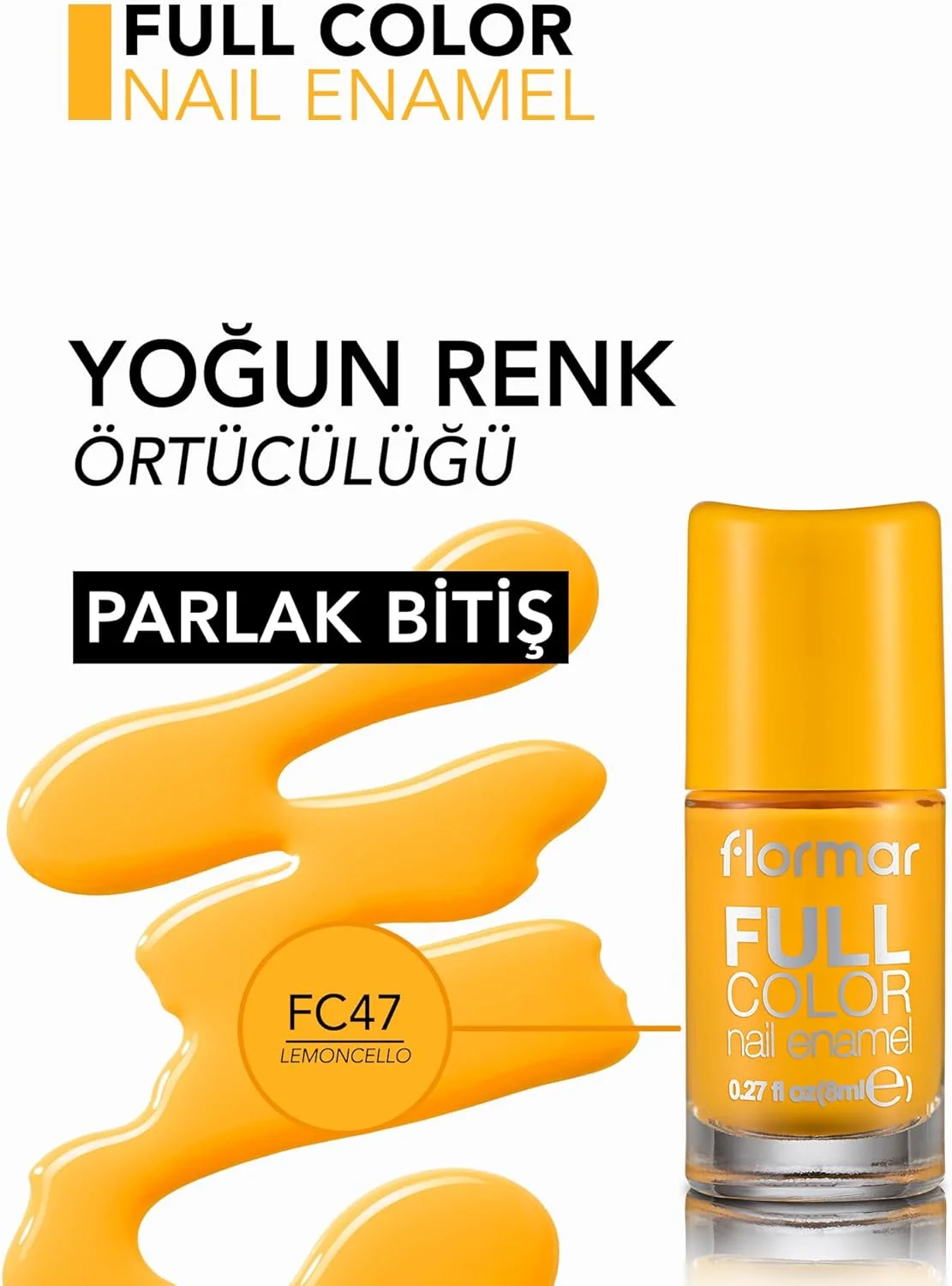 لاک ناخن فلورمار فول کالر، Fc47 لیمونچلو، 8 میلی لیتر