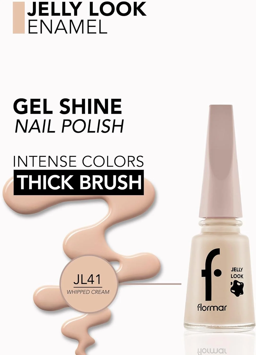 لاک ناخن ژلی فلورمار - JL41 کرم زده شده