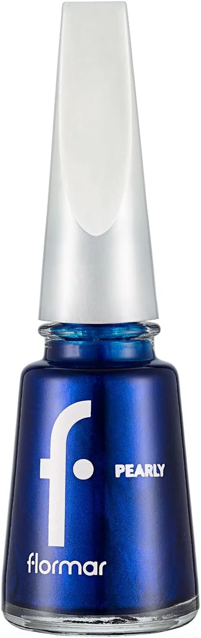 لاک ناخن صدفی فلورمار با فرمول جدید بهبود یافته و برس ضخیم تر - PL433 آبی تیره