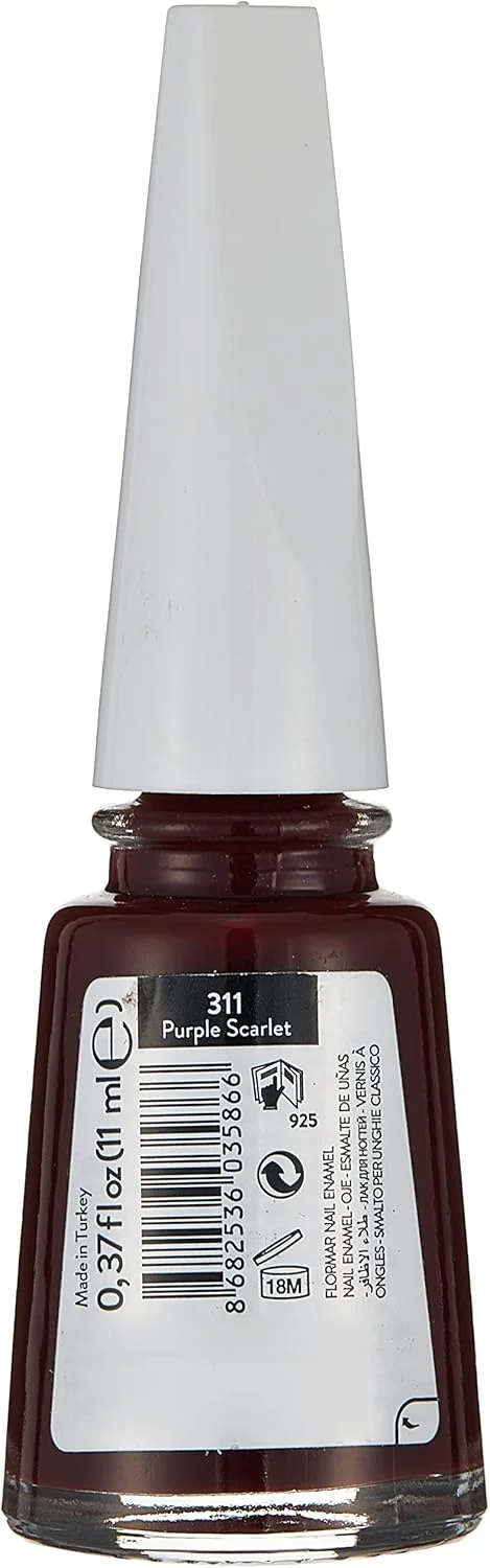 لاک ناخن کلاسیک فلورمار با فرمول جدید بهبود یافته و برس ضخیم تر - 311 بنفش اسکارلت