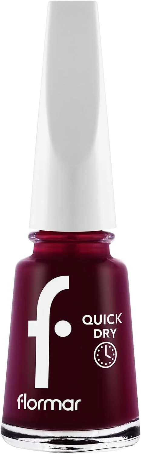 لاک ناخن خشک‌شونده سریع فلورمار QNE-21 بلک استار رِد جدید