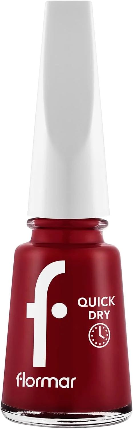 لاک ناخن خشک‌شونده سریع فلورمار QNE-06 قرمز آتشین جدید