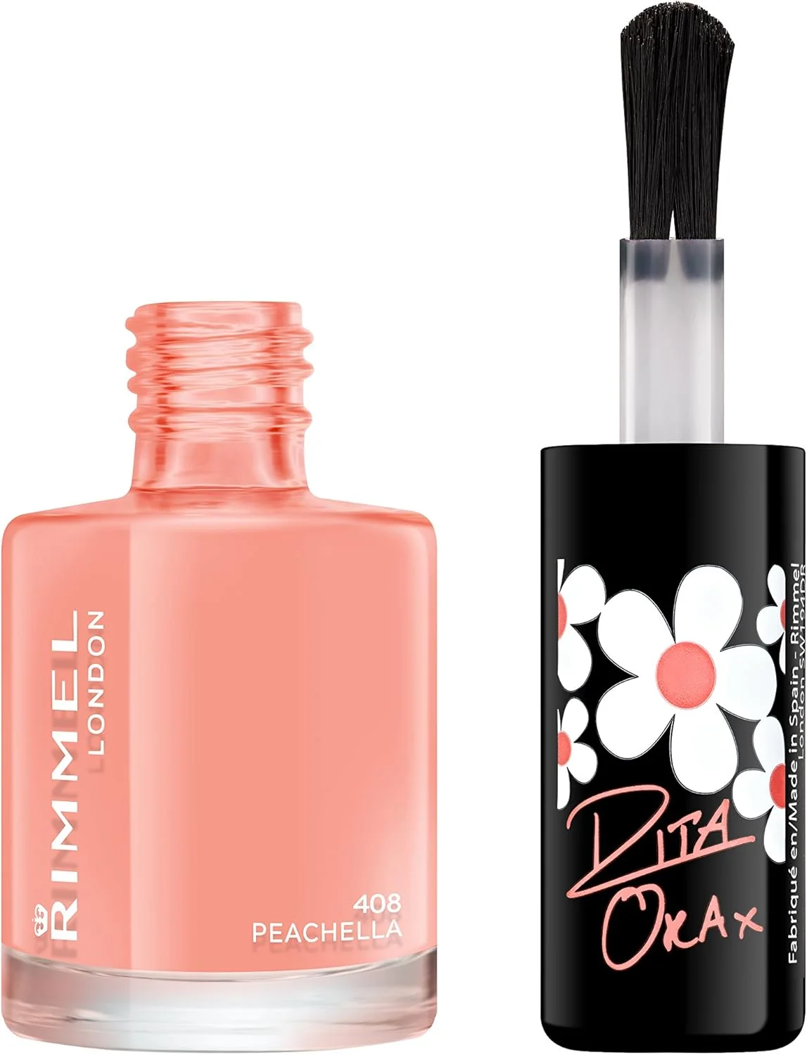 لاک ناخن ریمل لاندن 408 - رنگ Peachella حجم 8 میلی لیتر - درخشش فوق العاده 60 ثانیه