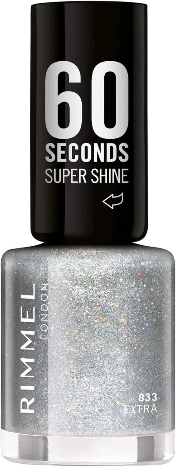 لاک ناخن اکلیلی 60 ثانیه ریمل، 833 اکسترا، 8 میلی لیتر