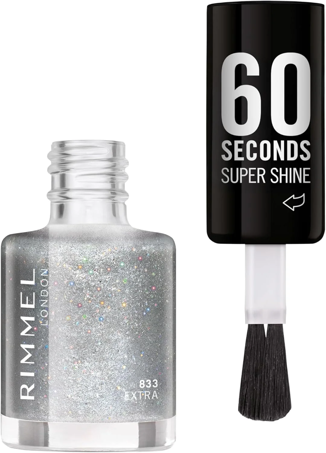 لاک ناخن اکلیلی 60 ثانیه ریمل، 833 اکسترا، 8 میلی لیتر