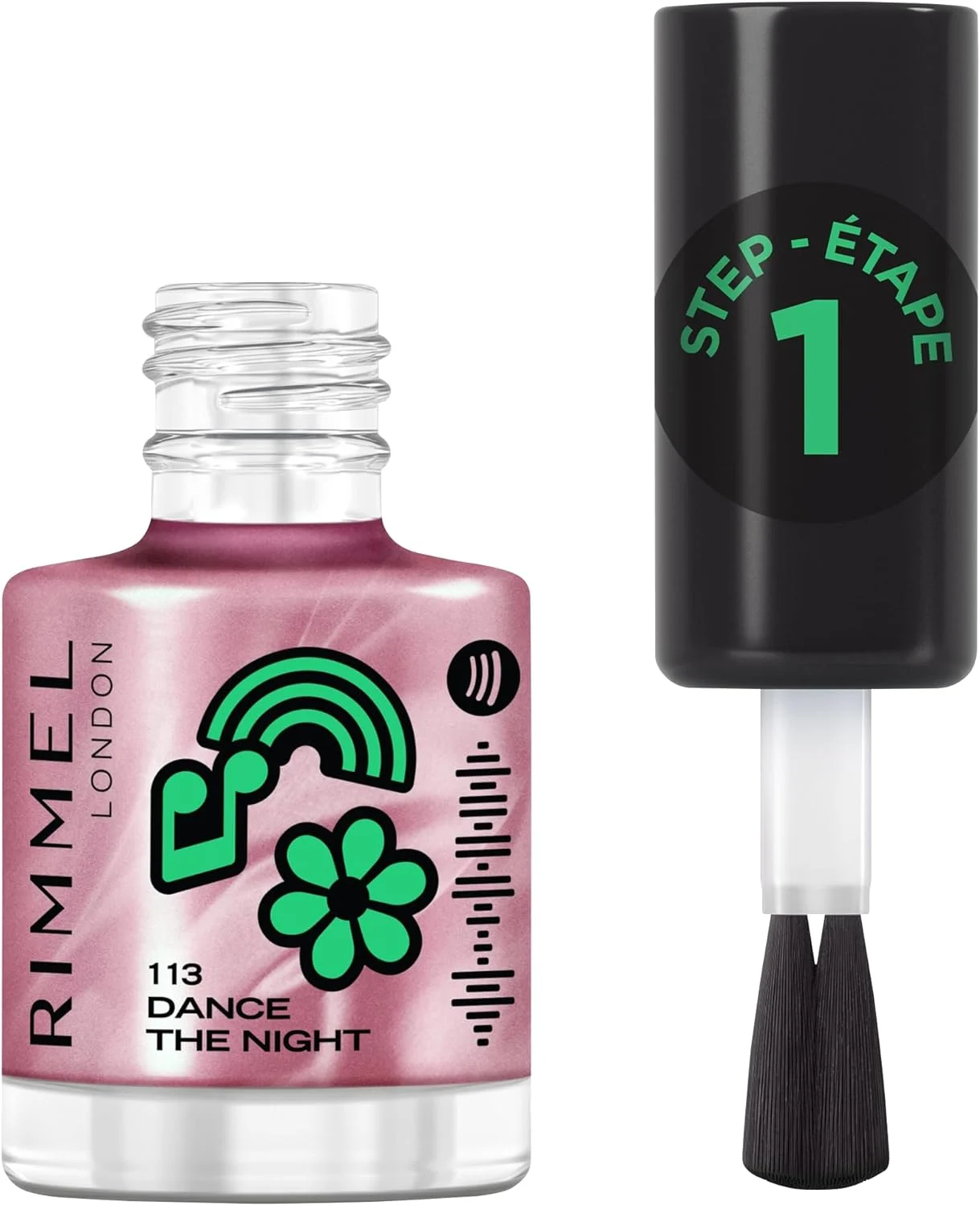 لاک ناخن ژلی حجم دهنده ریمل، شماره 113 Dance the Night، لاک ناخن با ماندگاری طولانی، دارای مرواریدهای براق برای درخشندگی فوق العاده، 12 میلی لیتر