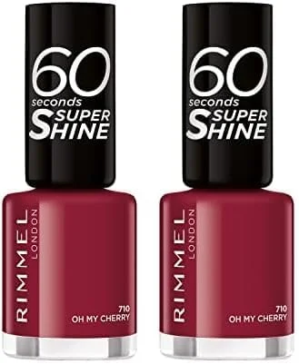 لاک ناخن سوپر شاین 60 ثانیه ای ریمل لاندن شماره 710 - اوه مای چری (بسته 2 عددی)