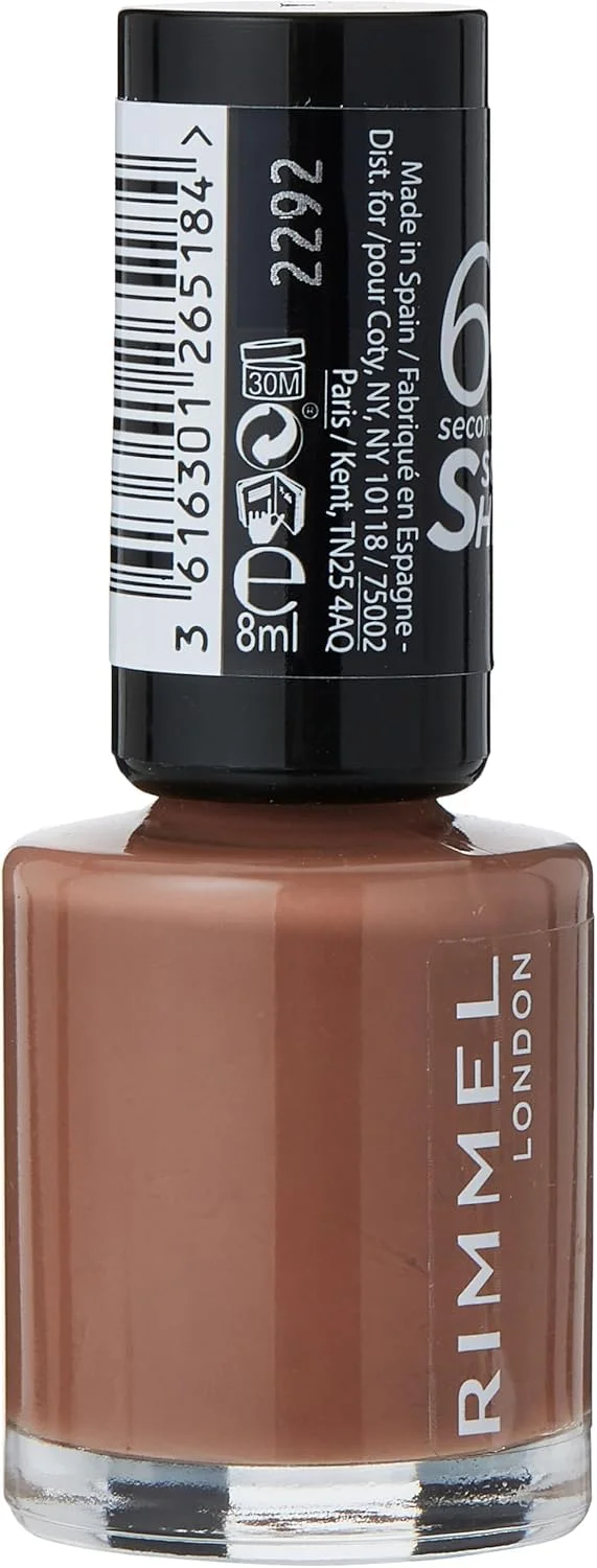 لاک ناخن سوپر شاین 60 ثانیه ای ریمل لاندن - 101 Taupe Throwback، 8 میلی لیتر (بسته 2 عددی)