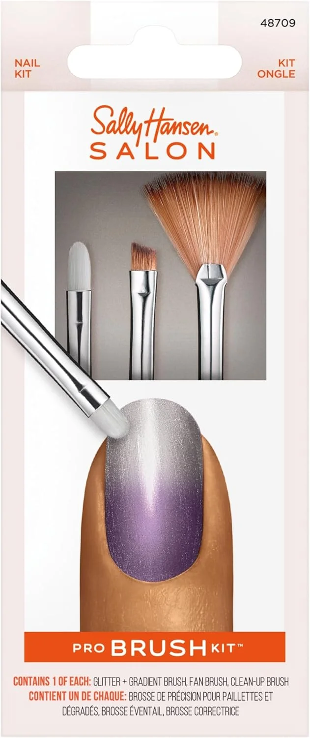 ست برس حرفه ای سالن ناخن سالی هانسن، 1 بسته، ست برس طراحی ناخن، ابزار ناخن