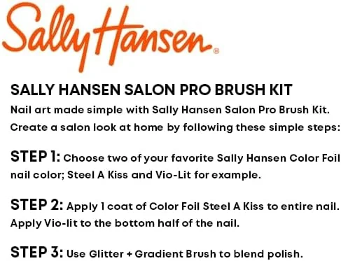 ست برس حرفه ای سالن ناخن سالی هانسن، 1 بسته، ست برس طراحی ناخن، ابزار ناخن