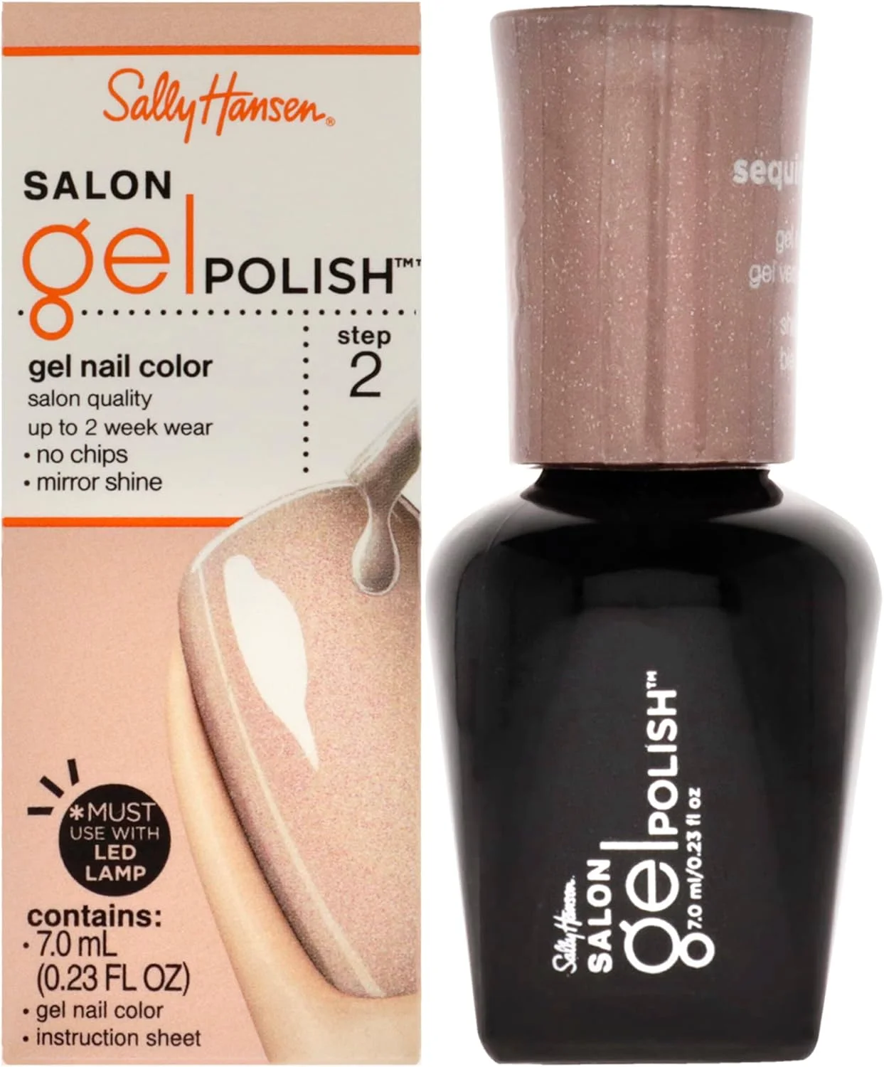 لاک ژل سالنی حرفه ای سالی هانسن، طرح پولکی استیلتو، 7.4 میلی لیتر