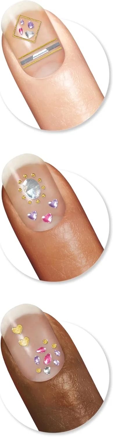 برچسب های طراحی ناخن سالن افکتز سالی هانسن، مدل پرنسس کات، استفاده آسان، بدون نیاز به تعهد، قابل استفاده روی لاک ناخن یا ناخن های بدون لاک، قابلیت ترکیب و هماهنگی