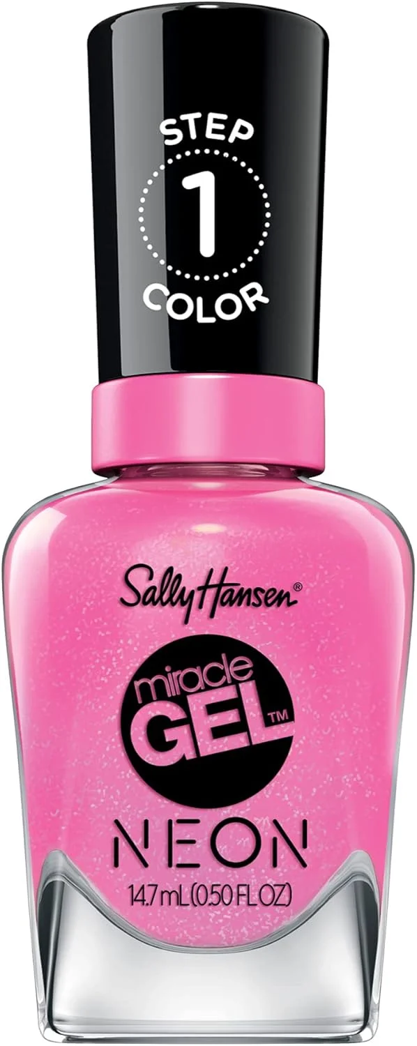 لاک ژل ناخن سالی هانسن Miracle Gel Neon Collection، شماره 876 Floresc Pink