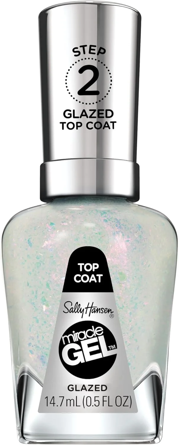 لاک ژل براق کننده ناخن سالی هانسن مدل Miracle Gel® Holiday FY24 Collection - Glazed، حجم 14.7 میلی لیتر