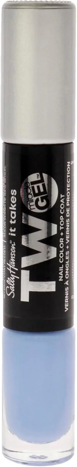 رنگ ژل ناخن دو طرفه و پوشش نهایی Sally Hansen It Takes Two Miracle Sugarfix، لاک ژل ناخن، لاک ناخن رنگی، پوشش نهایی ژل، شفاف، بدون نیاز به نور UV، ماندگاری طولانی، 3.5 میلی لیتر (بسته 2 عددی)